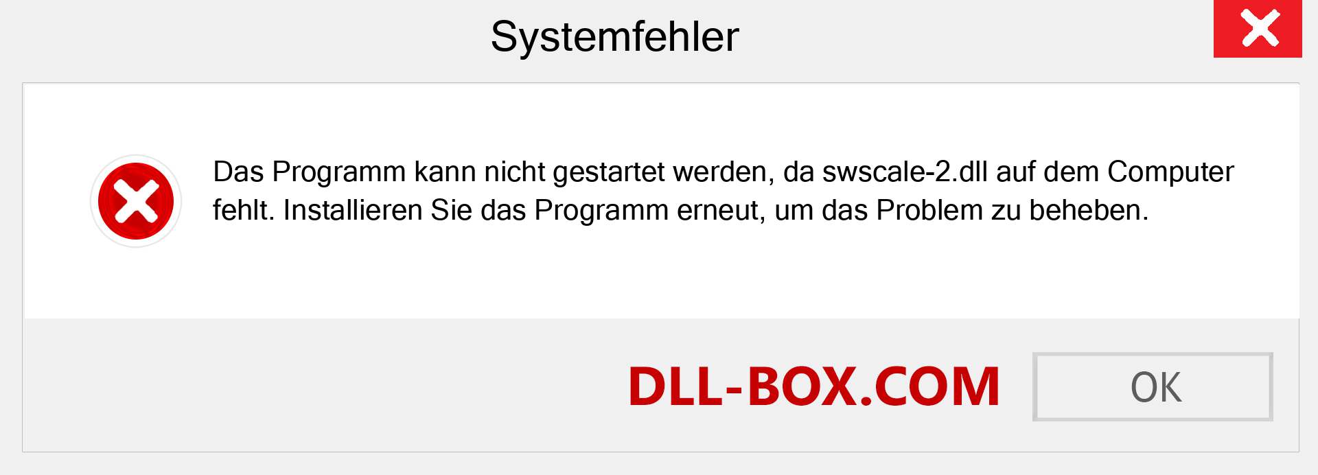 swscale-2.dll-Datei fehlt?. Download für Windows 7, 8, 10 - Fix swscale-2 dll Missing Error unter Windows, Fotos, Bildern